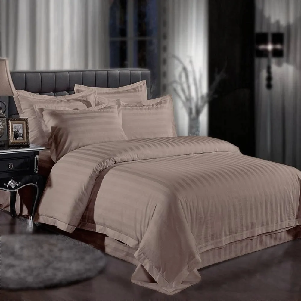 Pillow Cover Framed Glace Cotton 300 TC - Striped - Taupe Pillow Cover Framed Glace Cotton 300 TC - Striped - Taupe