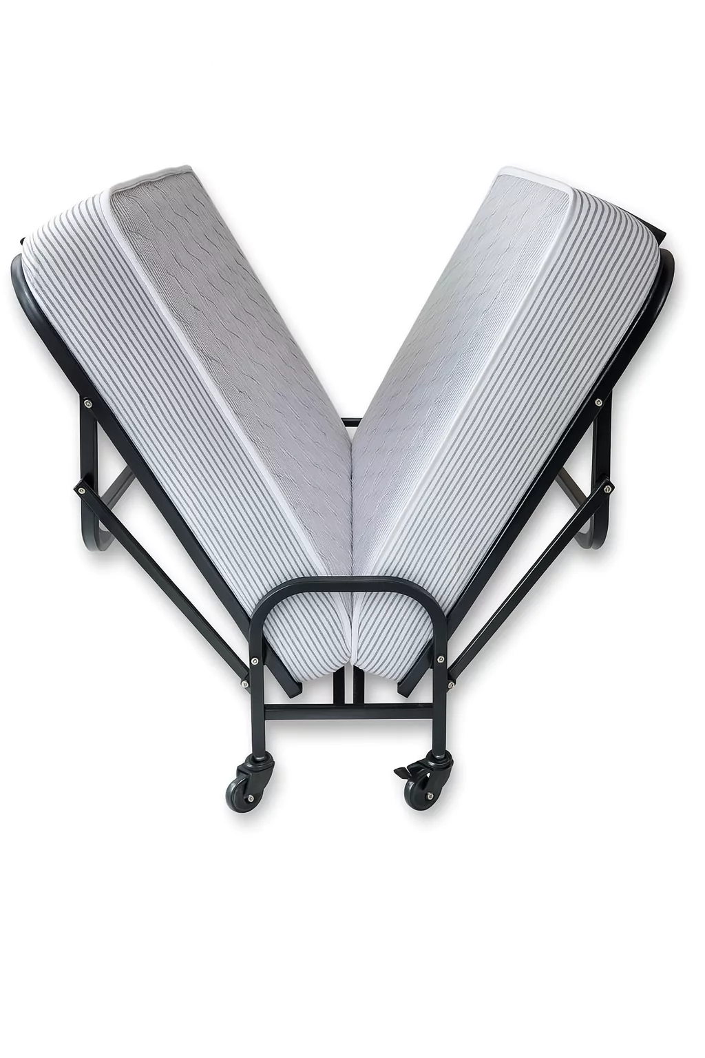 Sofrito Rollaway Foam and Wrought Iron Metal Folding Single Bed with 6-Inch Premium Mattress, Lockable Wheels Sofrito Rollaway Foam and Wrought Iron Metal Folding Single Bed with 6-Inch Premium Mattress, Lockable Wheels