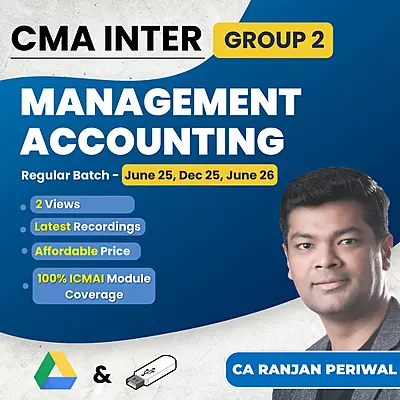 CMA Inter Management Accounting (Group 2) By CA Ranjan Periwal