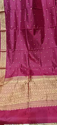 Rani Pink No Zari Banarasi Saree Online Rani Pink No Zari Banarasi Saree Online