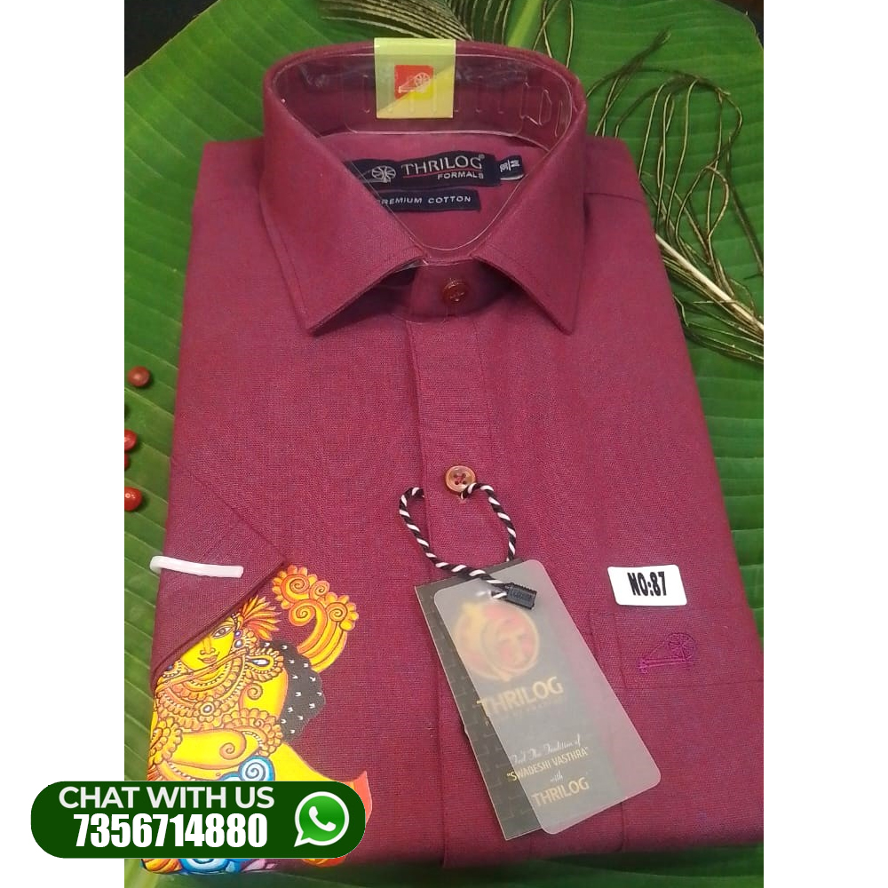 KRISHNA ODAKUZHAL MURAL PRINT 38 SIZE SHIRTE