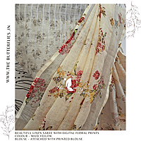 PURE LINEN SAREE  YBRSLIN23446