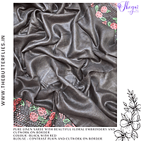 PURE LINEN SAREE YBRSLIN23627 PURE LINEN SAREE YBRSLIN23627