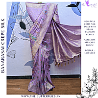 BANARASI CREPE SILK SAREE DCMSBNS24295 BANARASI CREPE SILK SAREE DCMSBNS24295