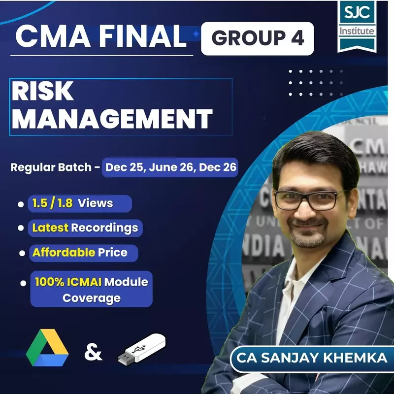 CMA Final Risk Management (Group 4) By CA Sanjay Khemka CMA Final Risk Management (Group 4) By CA Sanjay Khemka