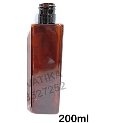 200ml SQUARE PET Bottle AMBER - 24mm Neck 200ml SQUARE PET Bottle AMBER - 24mm Neck