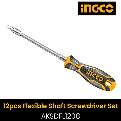 INGCO 12 Pcs flexible shaft screwdriver set AKSDFL1208 INGCO 12 Pcs flexible shaft screwdriver set AKSDFL1208