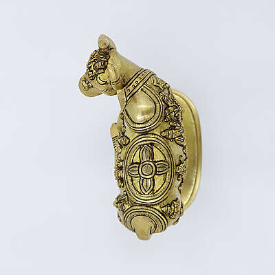 Brass Super Fine Cow and Calf Kamadhenu - 3.8 inch Height | Intricate Brass Cow and Calf Kamadhenu for Prosperity Brass Super Fine Cow and Calf Kamadhenu - 3.8 inch Height | Intricate Brass Cow and Calf Kamadhenu for Prosperity