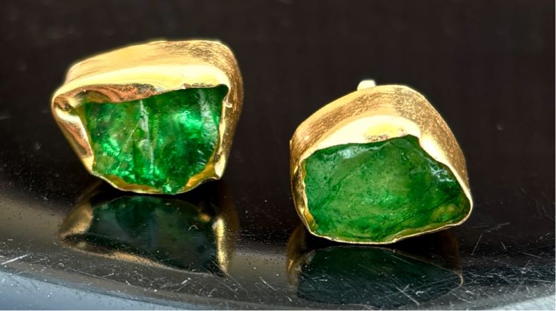 Crystal Rough Collet Studs