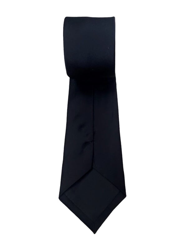 Black Solid Microfiber Necktie