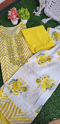 "Lehariya" Foil Print Suit Set "Lehariya" Foil Print Suit Set