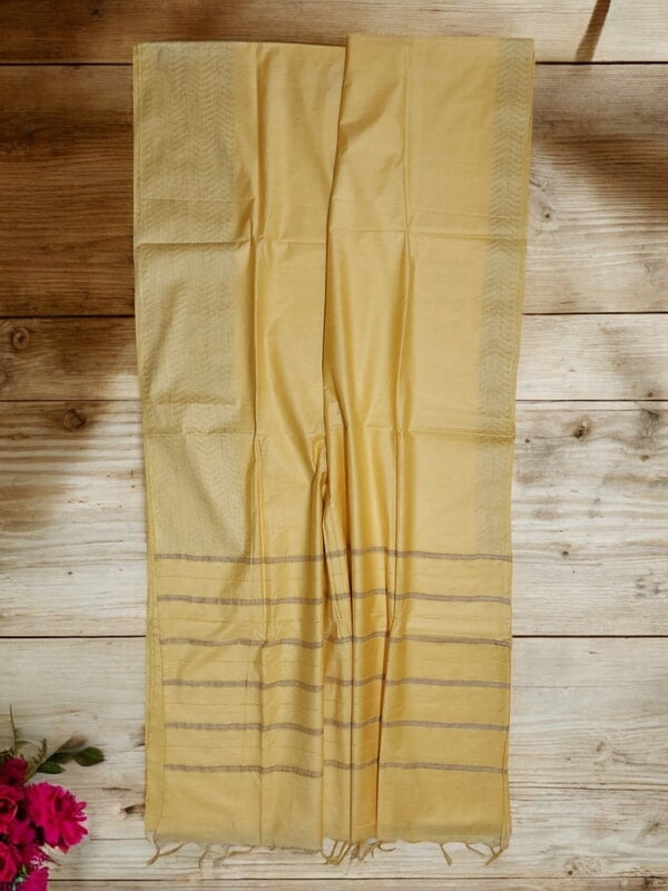 Yellow Woven Kota Silk Saree with Running Blouse