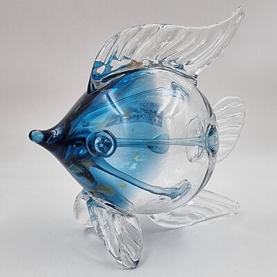 Circular Transparent Fish Ocen Blue Circular Transparent Fish Ocen Blue