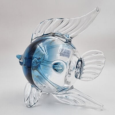 Circular Transparent Fish Ocen Blue Circular Transparent Fish Ocen Blue