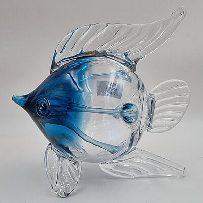 Circular Transparent Fish Ocen Blue Circular Transparent Fish Ocen Blue