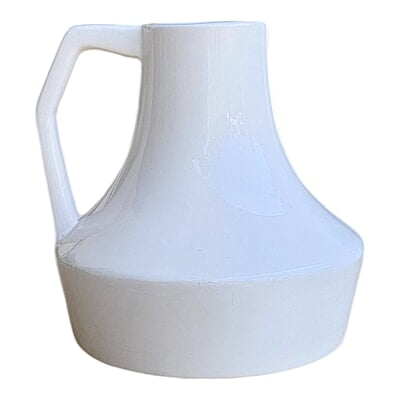 White vase with handle White vase with handle