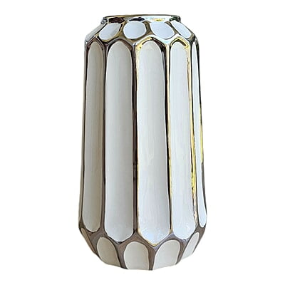 White with Silver Strips White with Silver Strips