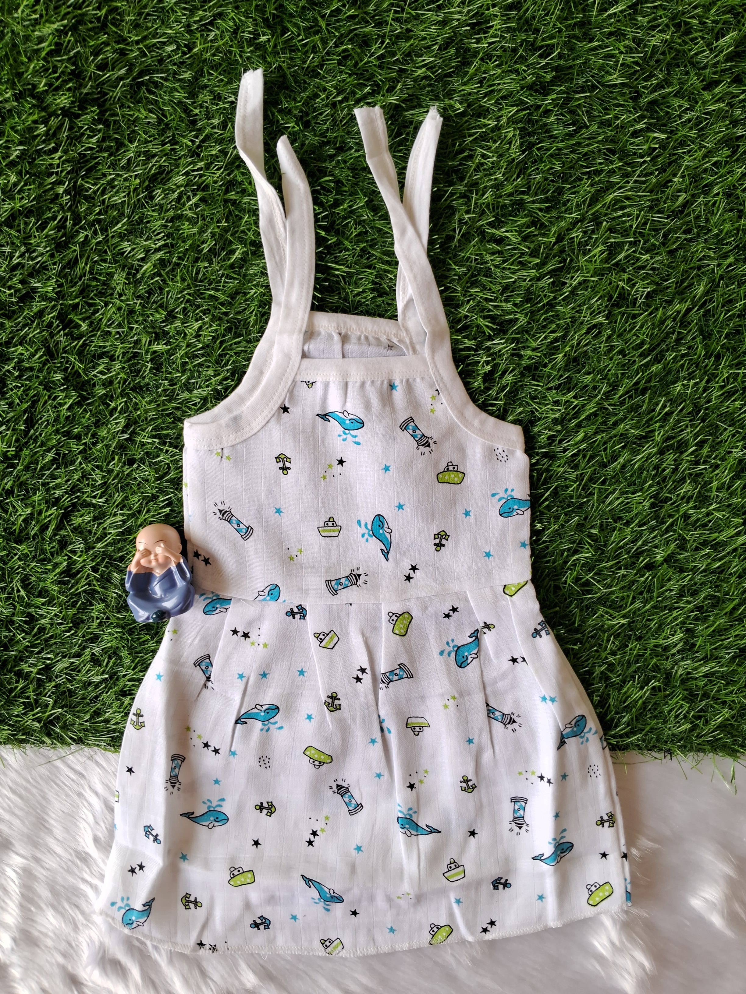 Muslin Knot Frock - Whale