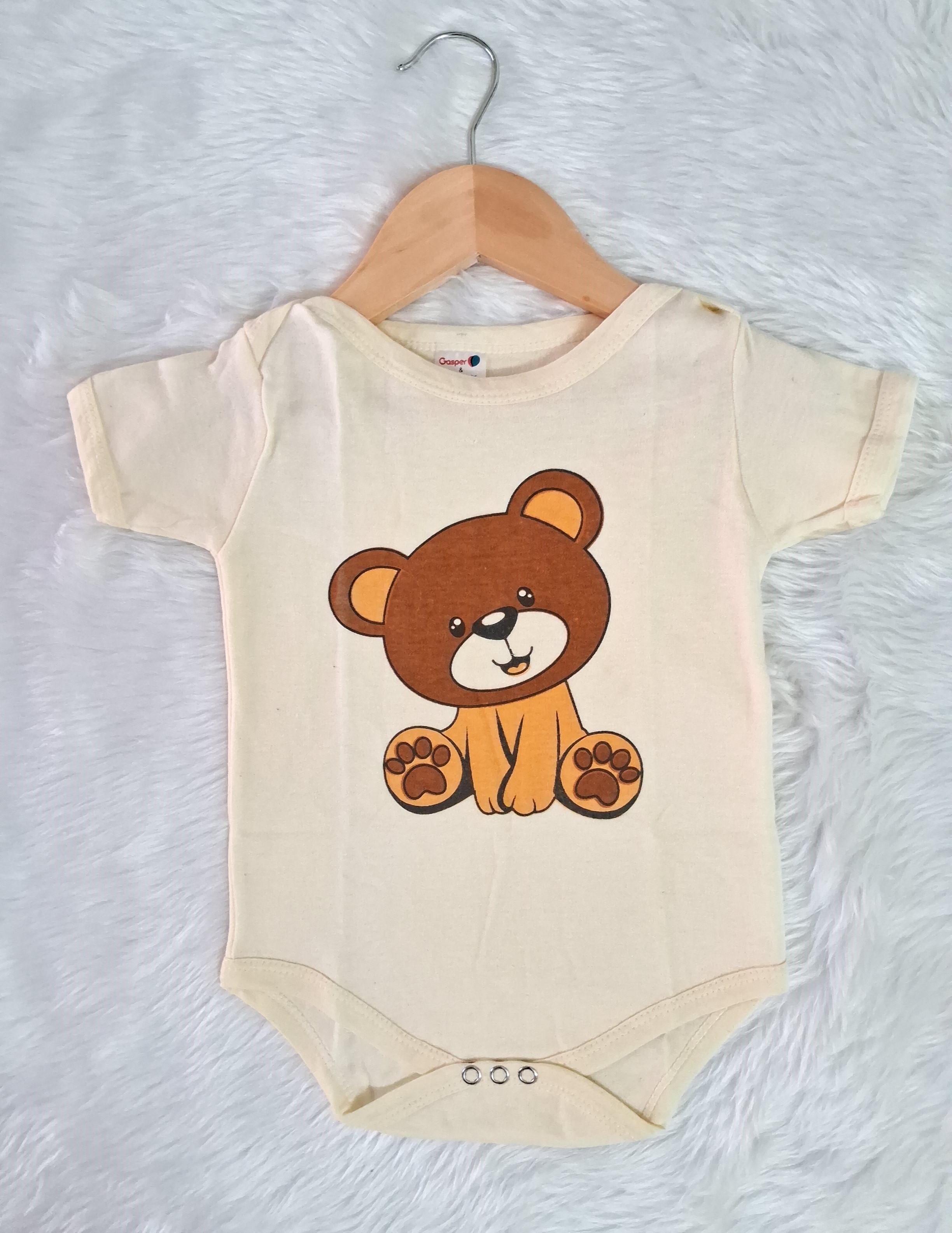 Cotton Romper - Yellow Teddy Cotton Romper - Yellow Teddy
