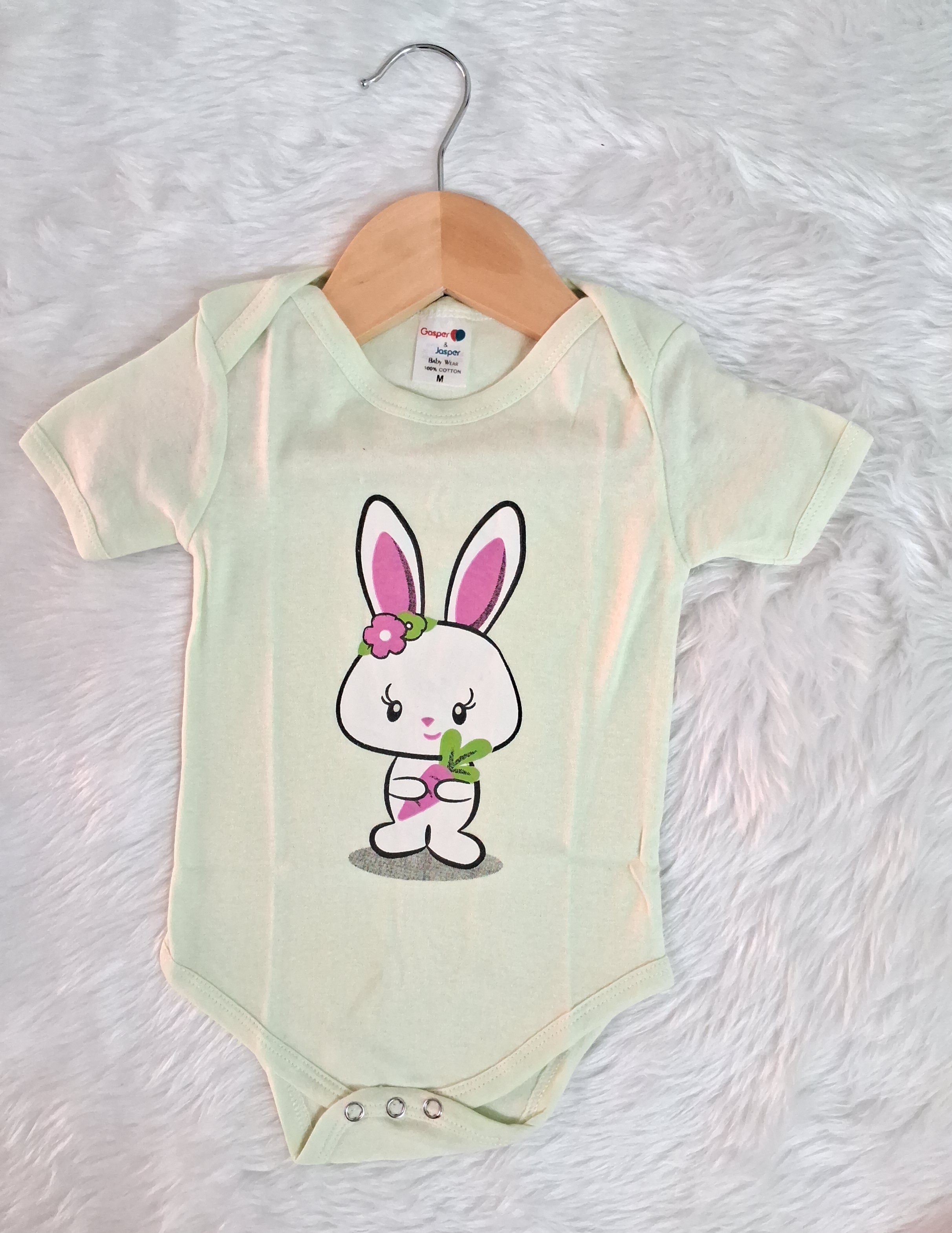 Cotton Romper - Green Rabbit Cotton Romper - Green Rabbit