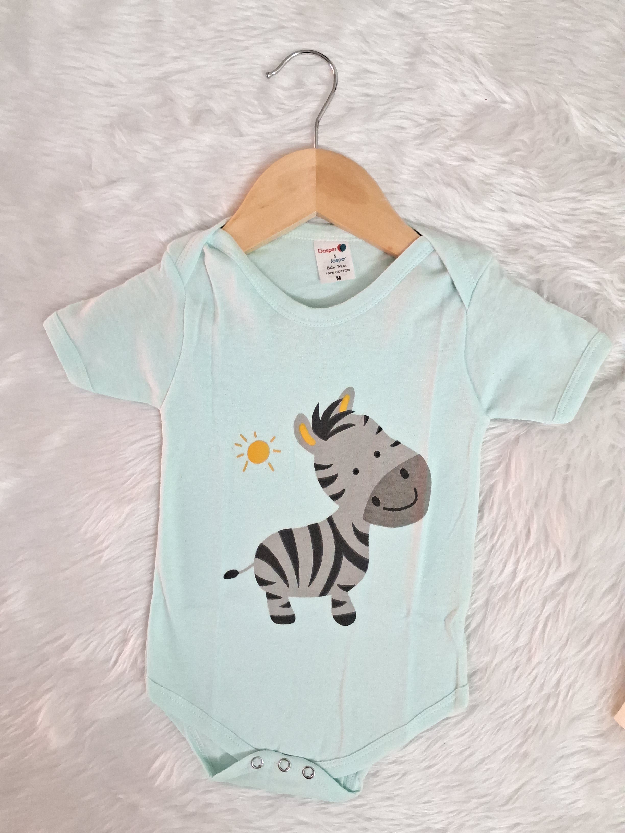 Cotton Romper - Blue Zeebra Cotton Romper - Blue Zeebra