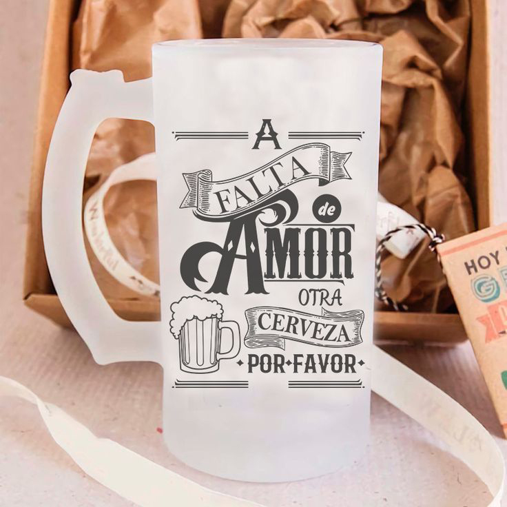 Sublimation Printed Beer Mug with Handle Gift for Tarro Cervercero(470 ml) Sublimation Printed Beer Mug with Handle Gift for Tarro Cervercero(470 ml)