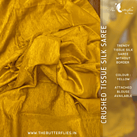 CRUSHED TISSUE SILK SAREE USTSTES23518 CRUSHED TISSUE SILK SAREE USTSTES23518