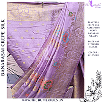 BANARASI CREPE SILK SAREE DCMSBNS24295 BANARASI CREPE SILK SAREE DCMSBNS24295