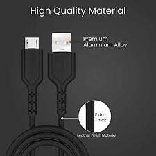 Portronics Konnect Core Micro USB Cable Tangle-Free with 3A Rapid Charging & 480mbps Data Transmission, 1 Meter Length(Black) Portronics Konnect Core Micro USB Cable Tangle-Free with 3A Rapid Charging & 480mbps Data Transmission, 1 Meter Length(Black)