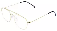 Soigné Unisex Medium Round Spectacle Frame.Golden Color