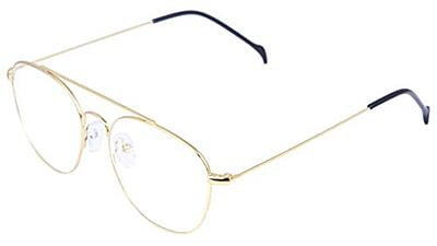 Soigné Unisex Medium Round Spectacle Frame.Golden Color