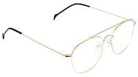 Soigné Unisex Medium Round Spectacle Frame.Golden Color