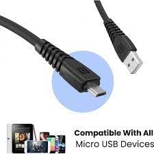 Portronics Konnect Core Micro USB Cable Tangle-Free with 3A Rapid Charging & 480mbps Data Transmission, 1 Meter Length(Black) Portronics Konnect Core Micro USB Cable Tangle-Free with 3A Rapid Charging & 480mbps Data Transmission, 1 Meter Length(Black)