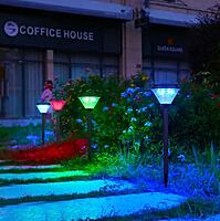 umbrella bollard solar garden light