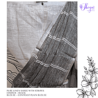 PURE LINEN SAREE YBRSLIN23602 PURE LINEN SAREE YBRSLIN23602