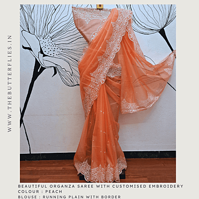 ORGANZA SAREE  USTSORZ23586