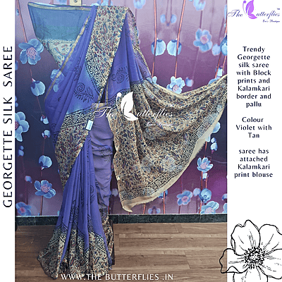 GEORGETTE SILK SAREE ORDSGRS24308
