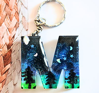 'M'ARORA INSPIRED LETTER KEYCHAIN(LKB00047)