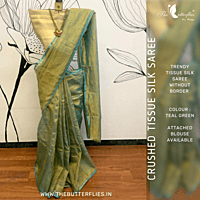 CRUSHED TISSUE SILK SAREE USTSTES23517 CRUSHED TISSUE SILK SAREE USTSTES23517
