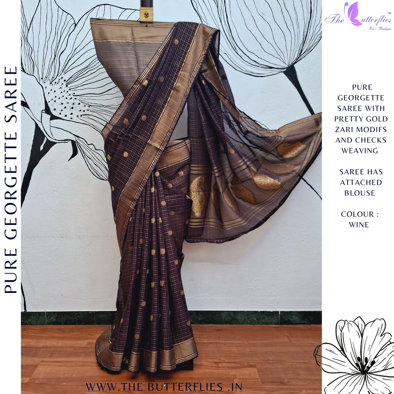 PURE GEORGETTE SAREE  VFLSGRS23928