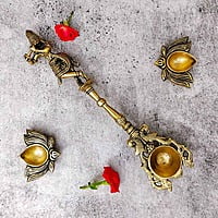 Brass Krishna Aarti Spoon Brass Krishna Aarti Spoon