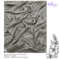 PURE LINEN SAREE YBRSLIN23602 PURE LINEN SAREE YBRSLIN23602
