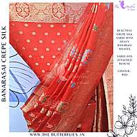 BANARASI CREPE SILK SAREE DCMSBNS24292 BANARASI CREPE SILK SAREE DCMSBNS24292
