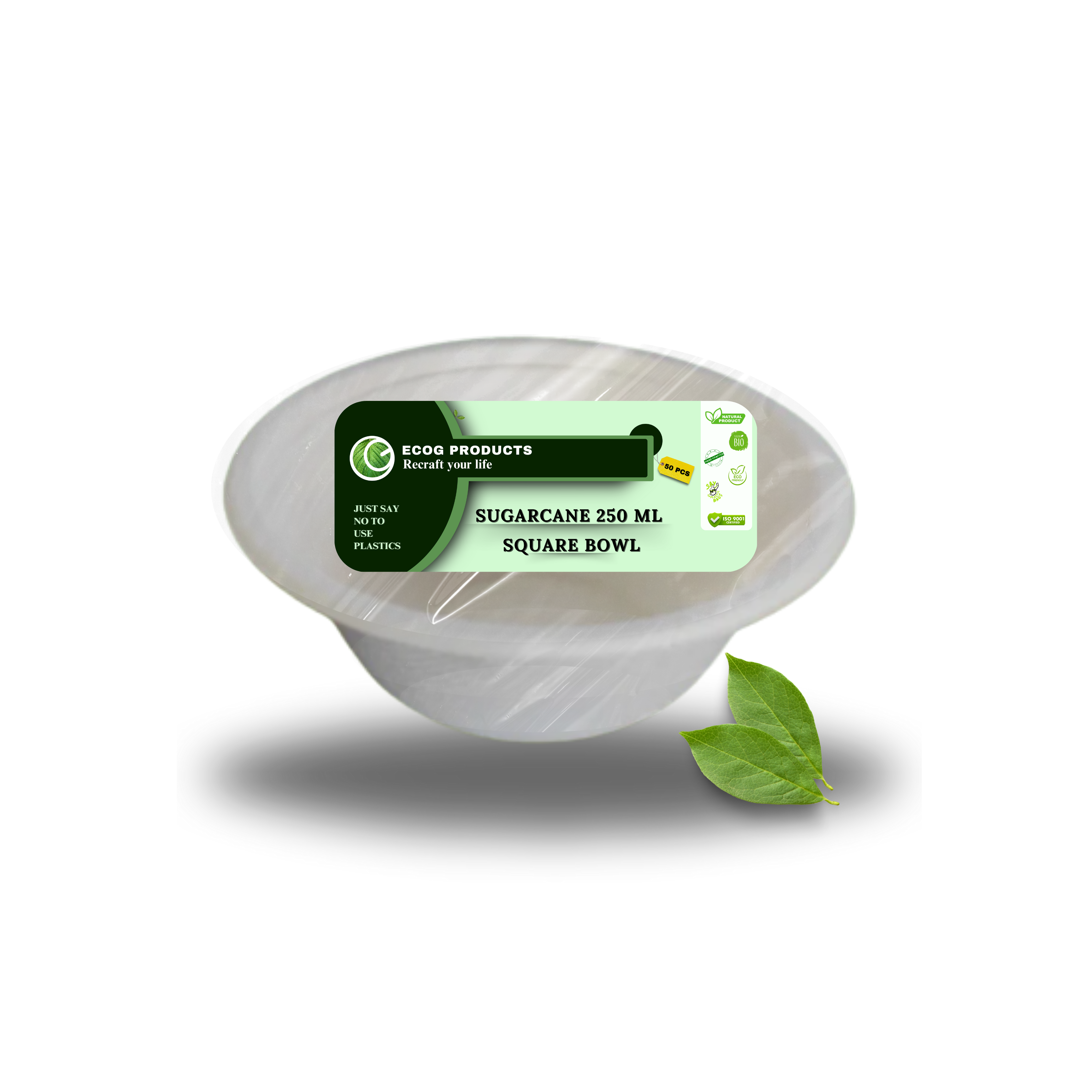 EKOPAK 250ML Sugar Cane Bowl-10Pcs EKOPAK 250ML Sugar Cane Bowl-10Pcs