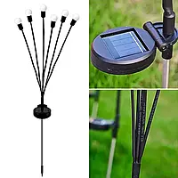 6 Stick Ww Firefly Solar Garden Light Model Warm White Solar Outdoor Decor Lights  Light Waterproof