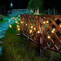 6 Stick Ww Firefly Solar Garden Light Model Warm White Solar Outdoor Decor Lights  Light Waterproof