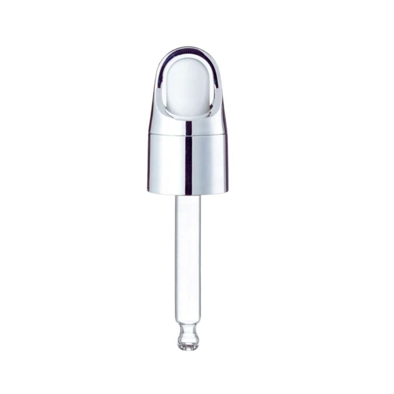 SERUM DROPPER Cap BASKET Silver White Glass 18mm NECK SERUM DROPPER Cap BASKET Silver White Glass 18mm NECK