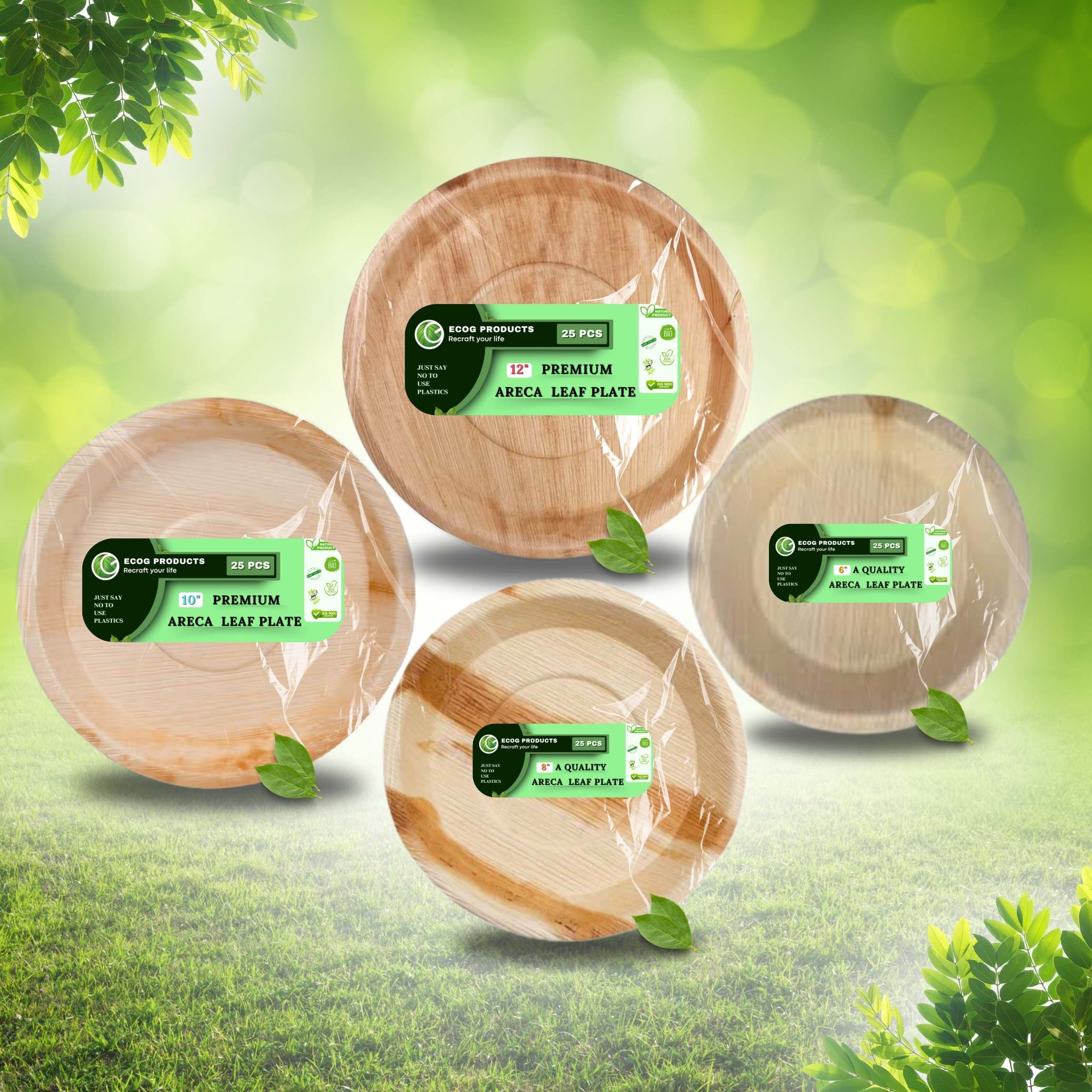 Areca Round Plates 25Pcs