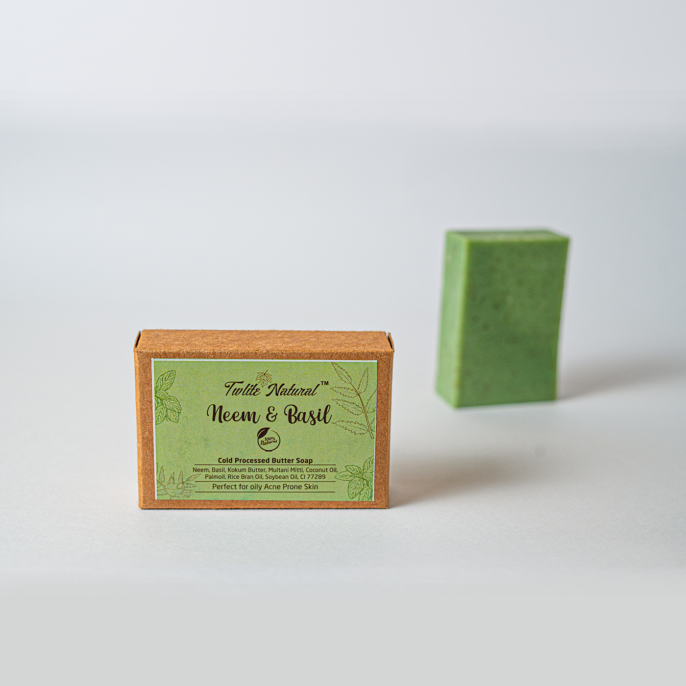 Neem & Basil Cold Processed Soap (125 G)