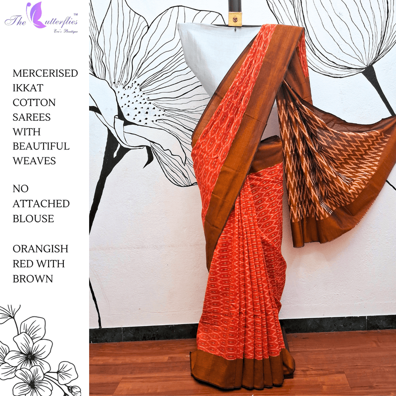 IKKAT MERCERISED COTTON SAREE BGHSDIC23311 IKKAT MERCERISED COTTON SAREE BGHSDIC23311